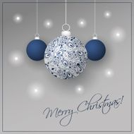 Christmas Balls - Greeting Card Template N5
