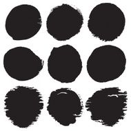 Set of ink circle stains 9 N5