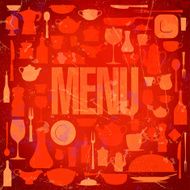 Retro restaurant menu card design N4
