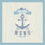 Retro restaurant seafood menu N2