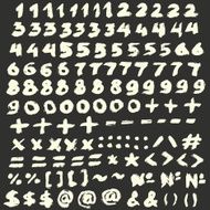 Chalk Numbers and Punctuation Signs