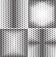 Set of seamless patterns with hexagons gradients