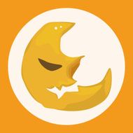 Halloween moon theme elements N9