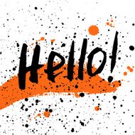 Vector illustration with the word hello N4
