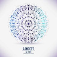 Abstract geometric shapes from circular dots and triangles N2