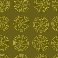 Seamless lemon contours