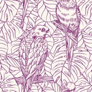 seamless parrots and palm N2