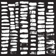 Vector set of grunge brush strokes N12
