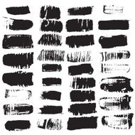 Vector set of grunge brush strokes N14