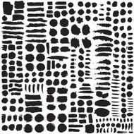 Big collection of black ink brush strokes Vector grunge splatter N7