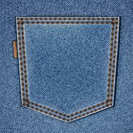 Back jeans pocket on realistic denim texture N2