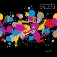 Bright contrast splattered web design repeat pattern art ink N4