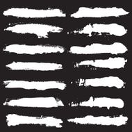 Vector set of grunge brush strokes N16