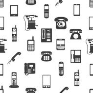 various phones symbols and icons seamless pattern eps10