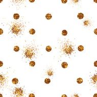 Pattern polka dot Classic dotted seamless gold glitter pattern N2