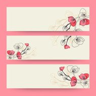 Floral decorated web banner or header design N2