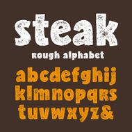 Rough alphabet with texture Bold letters