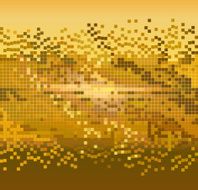 golden pixels background