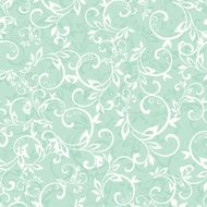 Vector Sea Green Swirly Braches Seamless Pattern N2