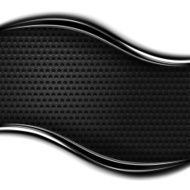 Seamless texture black perforated metal background with chrome metallic lines