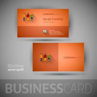 Business card template - vector illustration N7