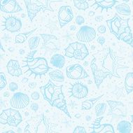 Seamless pattern of Sea shells N21