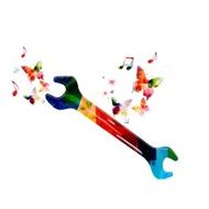 Wrench spanner colorful design N2