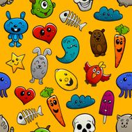 Graffiti Characters Seamless Ornament N2