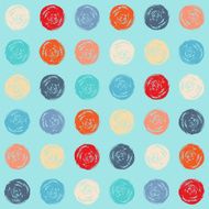 Color seamless grunge polka dots pattern