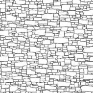 Seamless wall from stones of different sizes (drawn with ink) N2