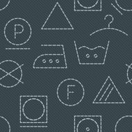 Laundry symbols seamless background N2