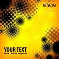 Halftone pattern on yellow