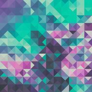 Triangle background green and violet