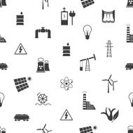 electricity and energy icons symbol seamless pattern eps10