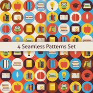 Four Vector Flat Seamless Reading Books and Knowledge Patterns S N2