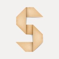 3d elegant folded paper letter S N2