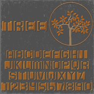 Wooden alphabet letters and numbers