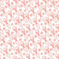 seamless sketch cute carrots