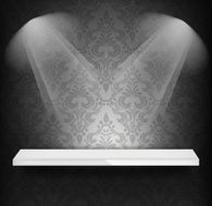 White shelf on wall