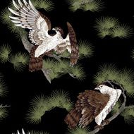 Japanese painting hawk