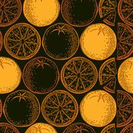 Seamless background with orange Vector pattern N2