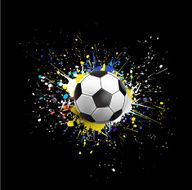 soccer ball dash on colorful &amp; grunge texture isolate background