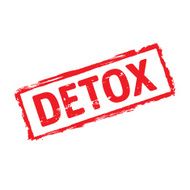 Red vector grunge stamp DETOX