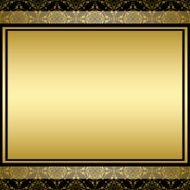 golden background with gradient on vintage pattern