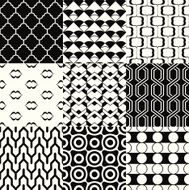 seamless black and white geometric pattern N7