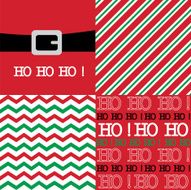 Chevron and stripes with Santa belt illustration design