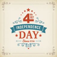 Vector independence day 4th July america poster