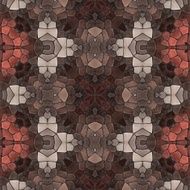Seamless kaleidoscope mosaic in brown spectrum