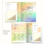 elegant half-fold brochure template design