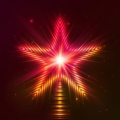 Fire red vector star N2